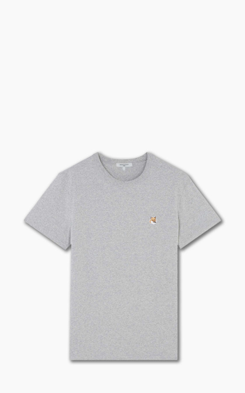 Maison Kitsuné Fox Head Patch Classic T-Shirt Grey Melange