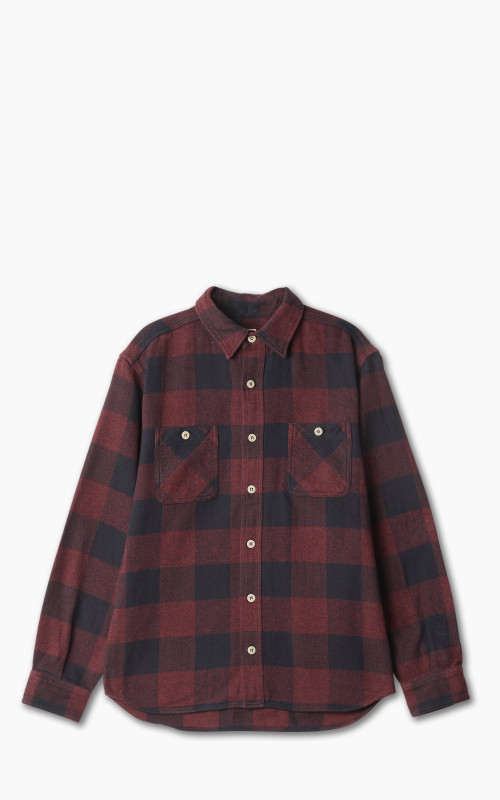 Momotaro Jeans MLS1020M23 Original Triple Yarn Twill Check Shirt Red