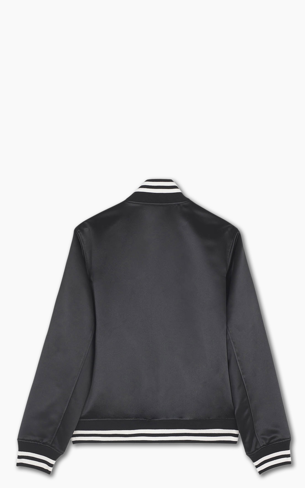 Maison Kitsuné Satin Teddy Jacket Black | Cultizm Maison Kitsuné Satin Teddy Jacket Black | Cultizm