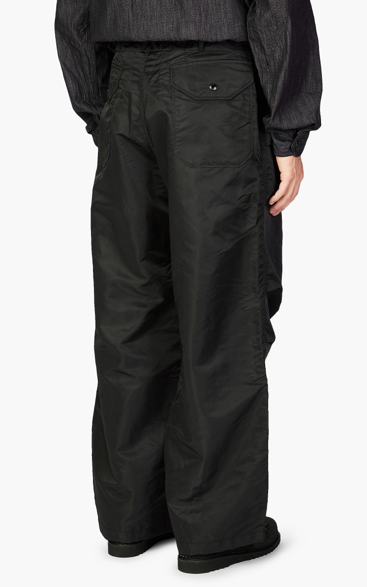Engineered Garments Over Pant Flight Satin Nylon Black | Cultizm
