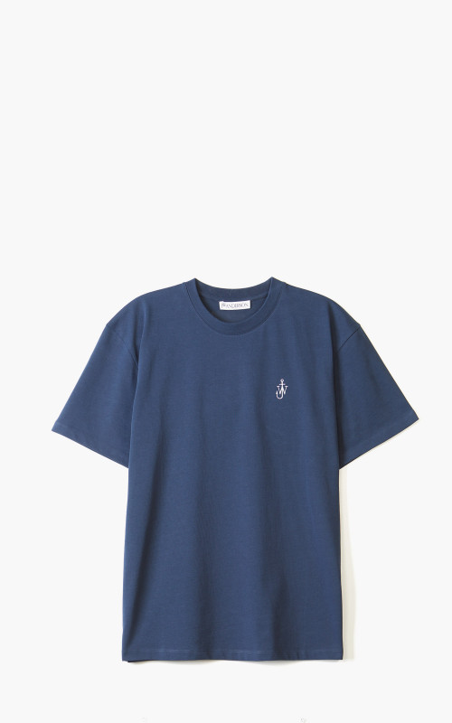 JW Anderson Swirl Logo Classic T-Shirt Navy