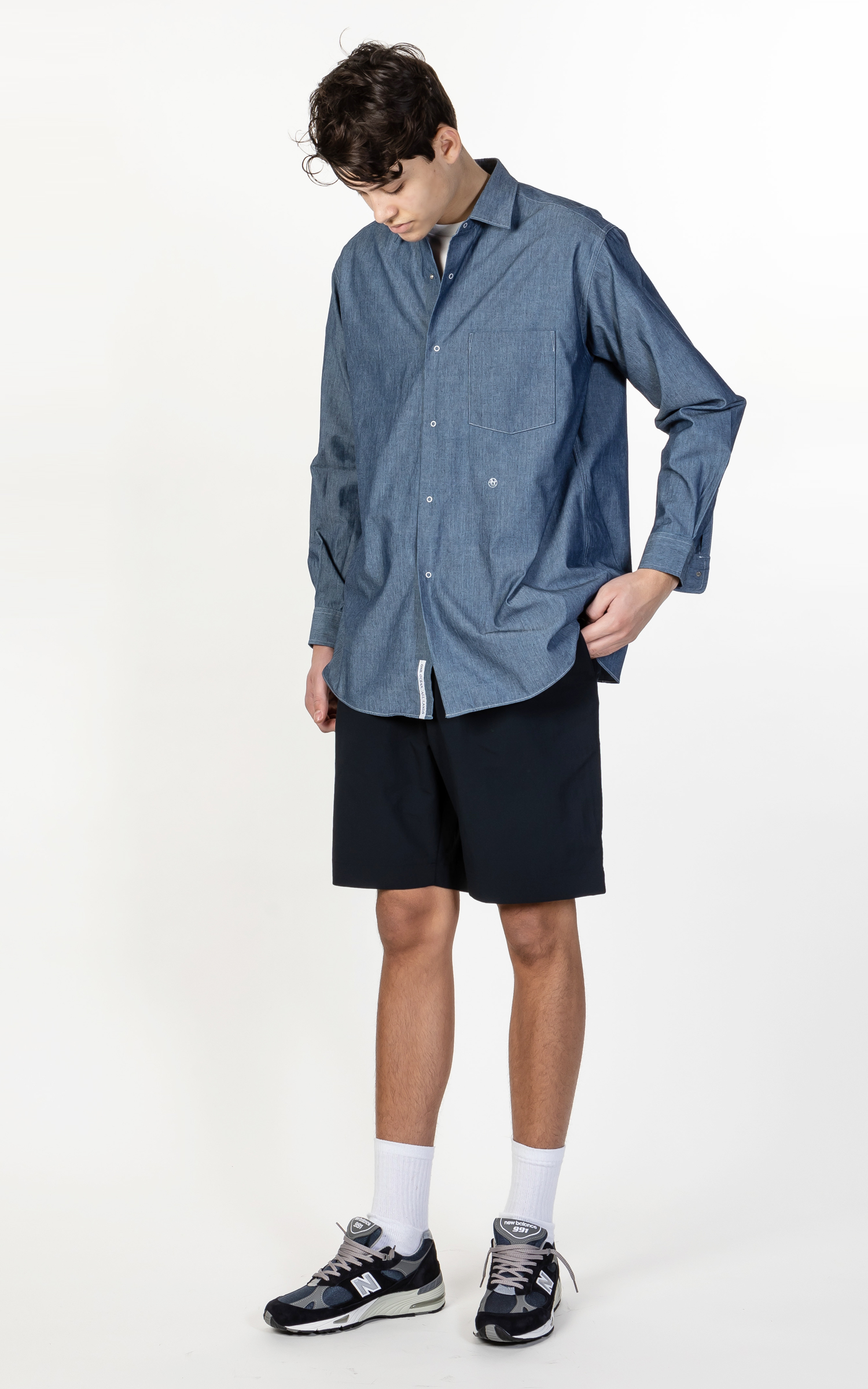 Nanamica Regular Collar Wind Shirt Indigo | Cultizm