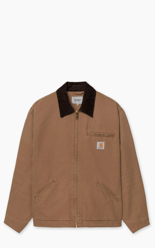 Carhartt WIP OG Detroit Jacket Dearborn Canvas Aged Canvas Hamilton Brown/Tobacco