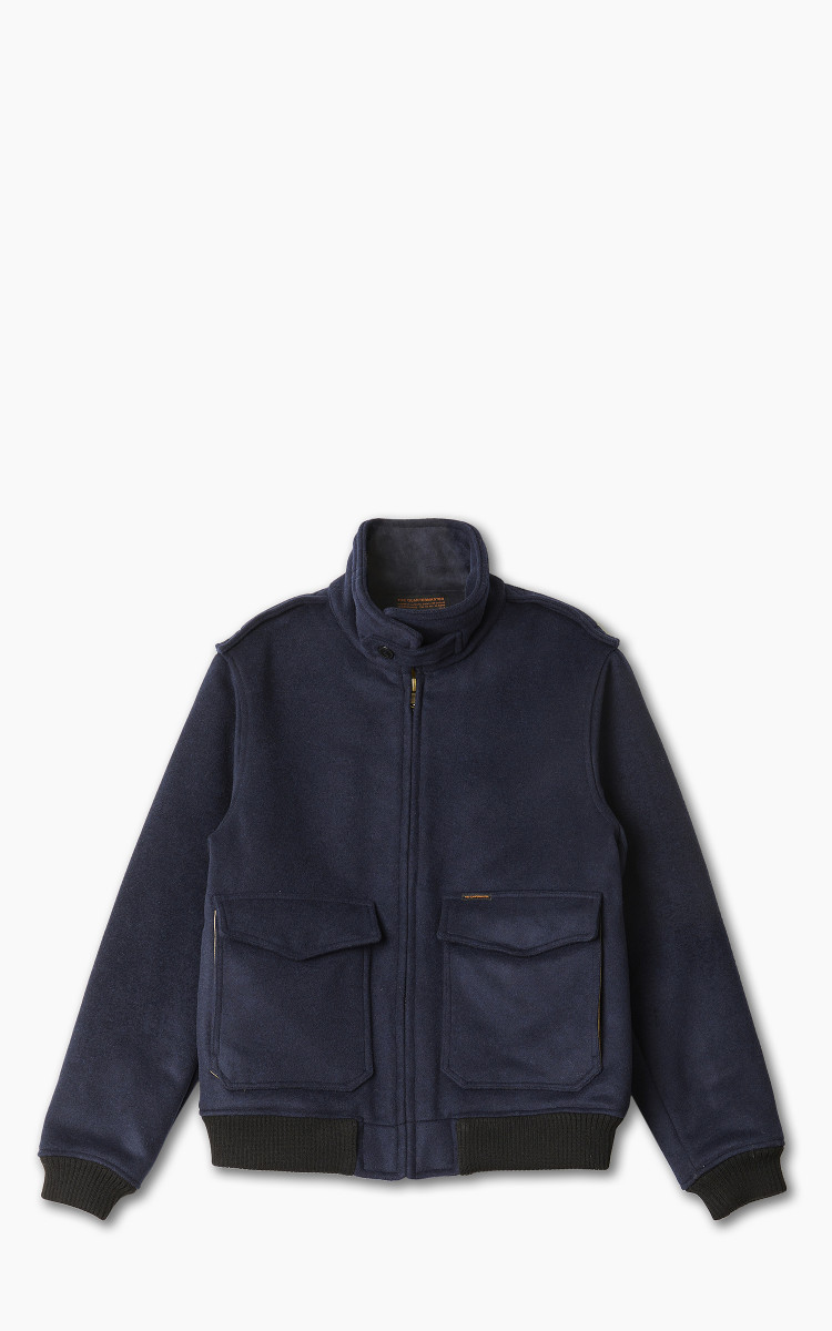 The Quartermaster A2 Flight Jacket Wool Navy Cultizm
