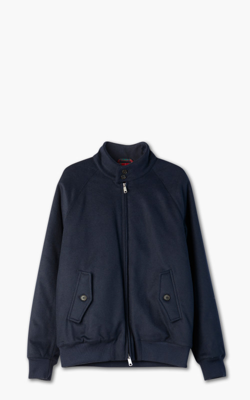 Baracuta G9 AF Melton Wool Classic Harrington Jacket Deep Blue