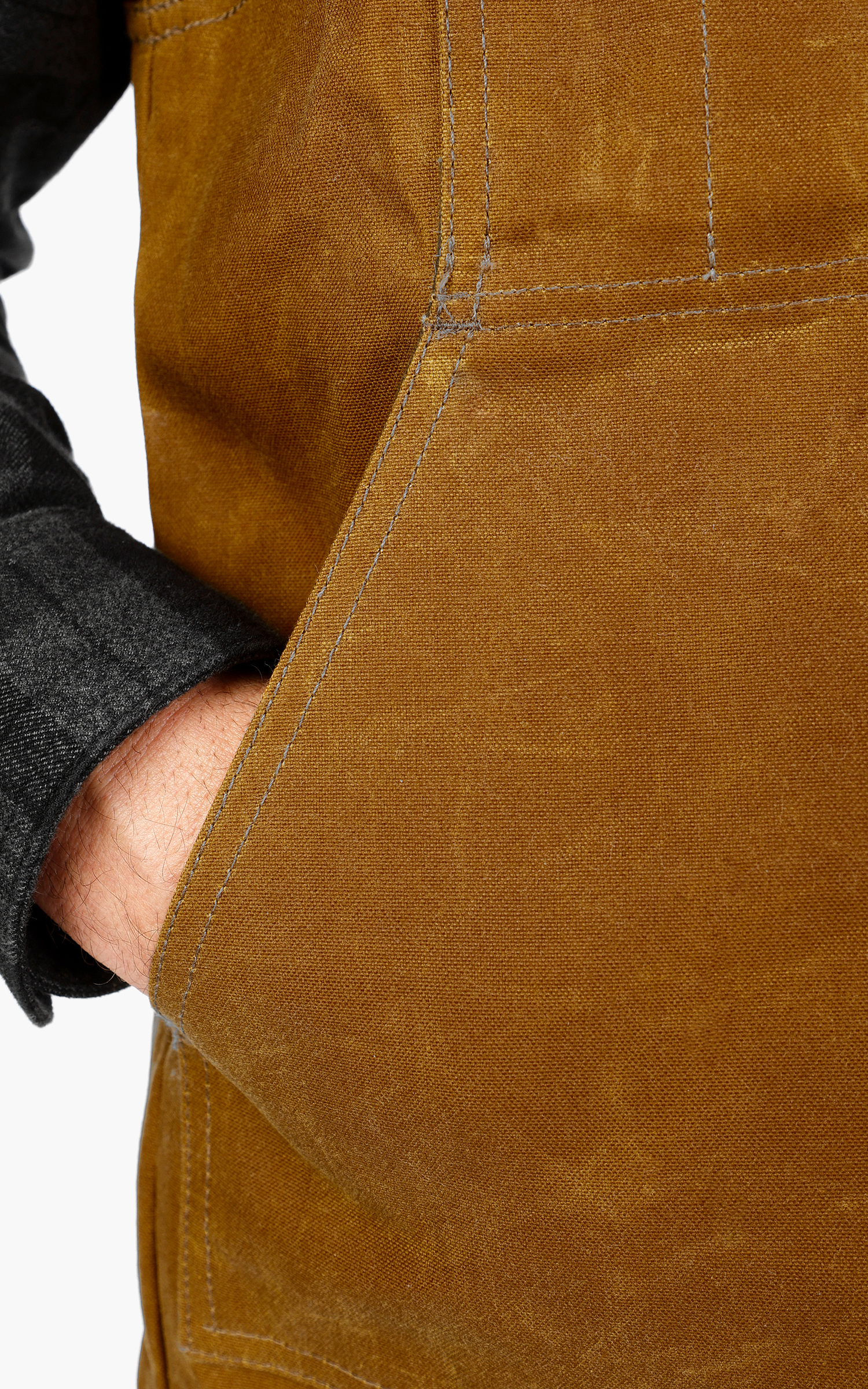 Filson Tin Cloth Insulated Work Vest Dark Tan, FILSON