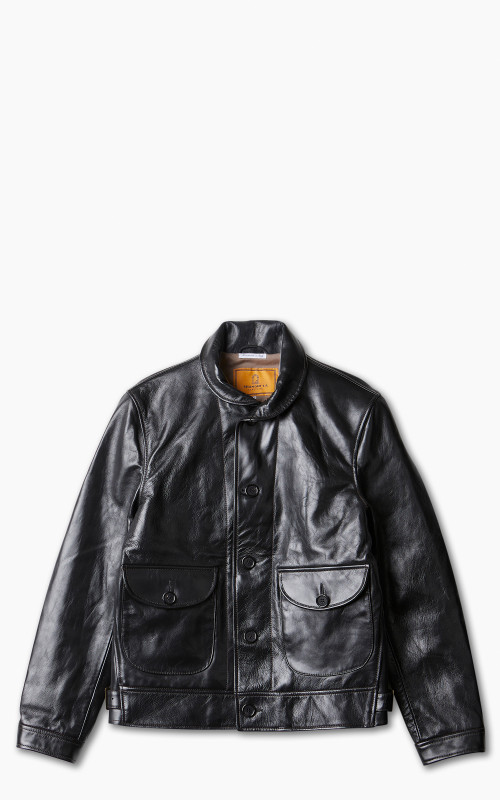 Shangri-La Heritage Cossack Leather Jacket Horsehide Black