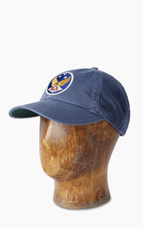 RRL Winged-Logo Baseball Cap Garment-Dyed Midnight Blue