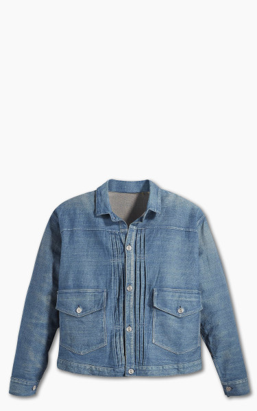 Levi&#039;s® Vintage Clothing 1879 Pleated Blouse Jacket Barbary Indigo Worn