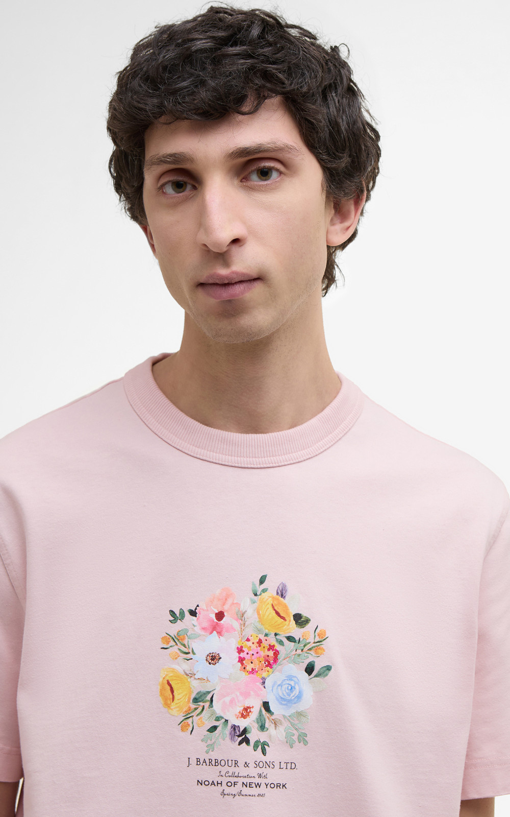 Barbour x NOAH Floral T-Shirt Chalk Pink | Cultizm