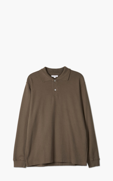 Lady White Co. Two Button Polo Longsleeve Dark Taupe