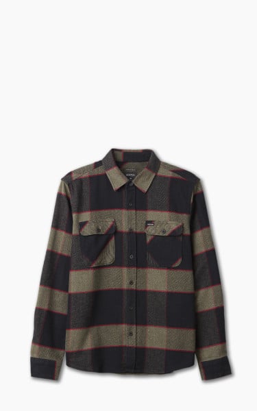 Brixton Bowery L/S Flannel Heather Grey/Charcoal