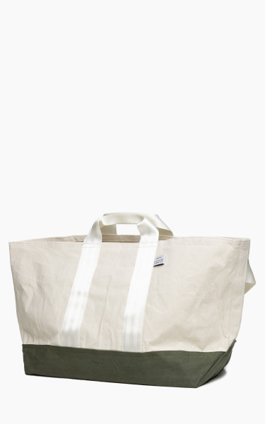 Puebco Laminated Cotton Large Bag Natural/Green