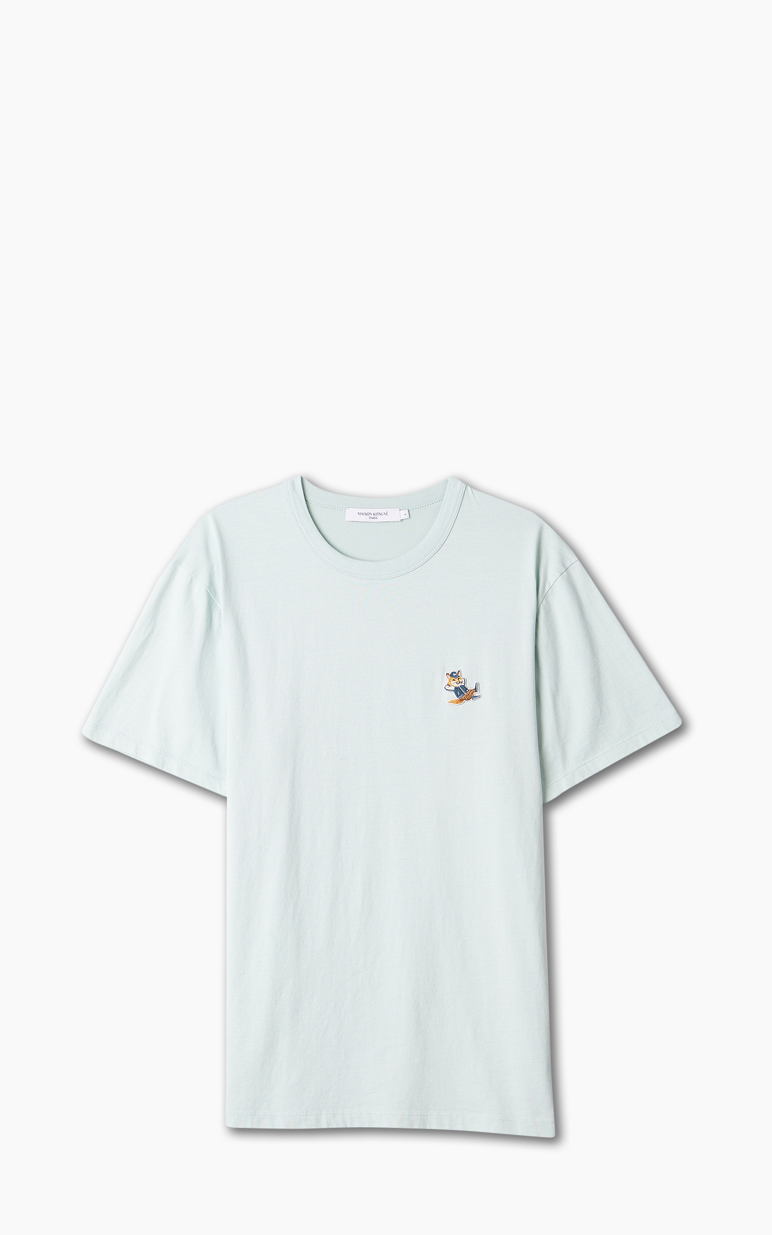 Maison Kitsuné Dressed Fox Patch Classic T-Shirt Blue Haze | Cultizm