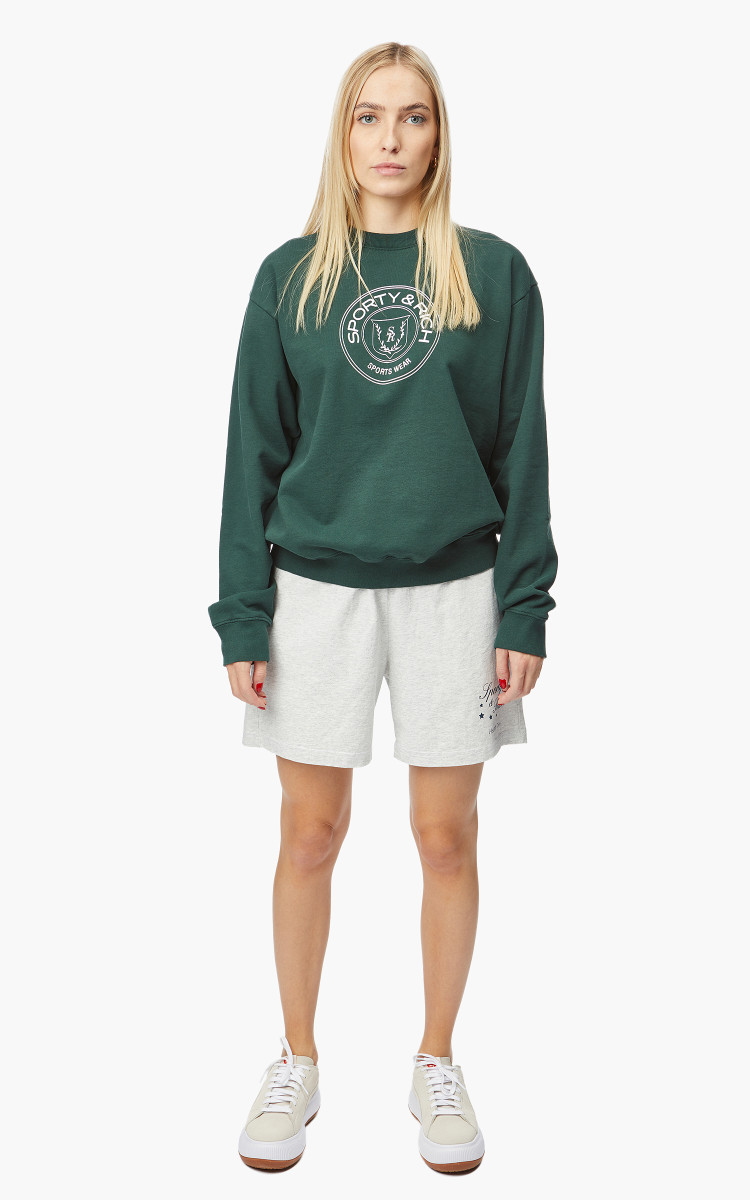 Sporty & Rich Monaco Crewneck Forest Green | Cultizm