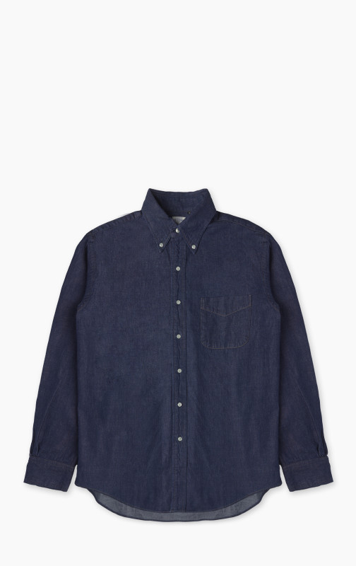 OrSlow Standard Button Down Denim Shirt One Wash Indigo