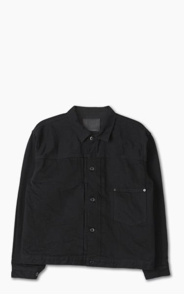 Japan Blue Classic Denim Jacket Aging Washed Black