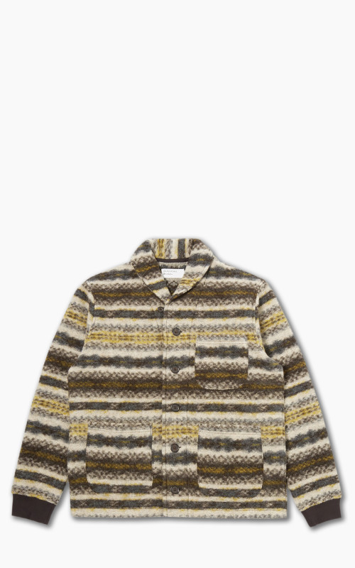 Universal Works New York Cardigan Wool Mix Fairisle