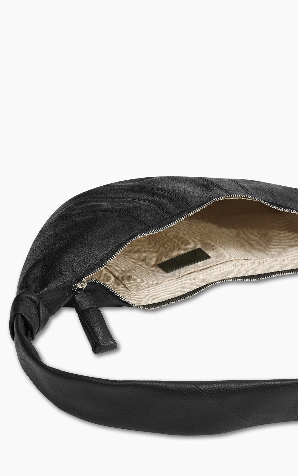 Lemaire Medium Croissant Bag Soft Grained Leather Black