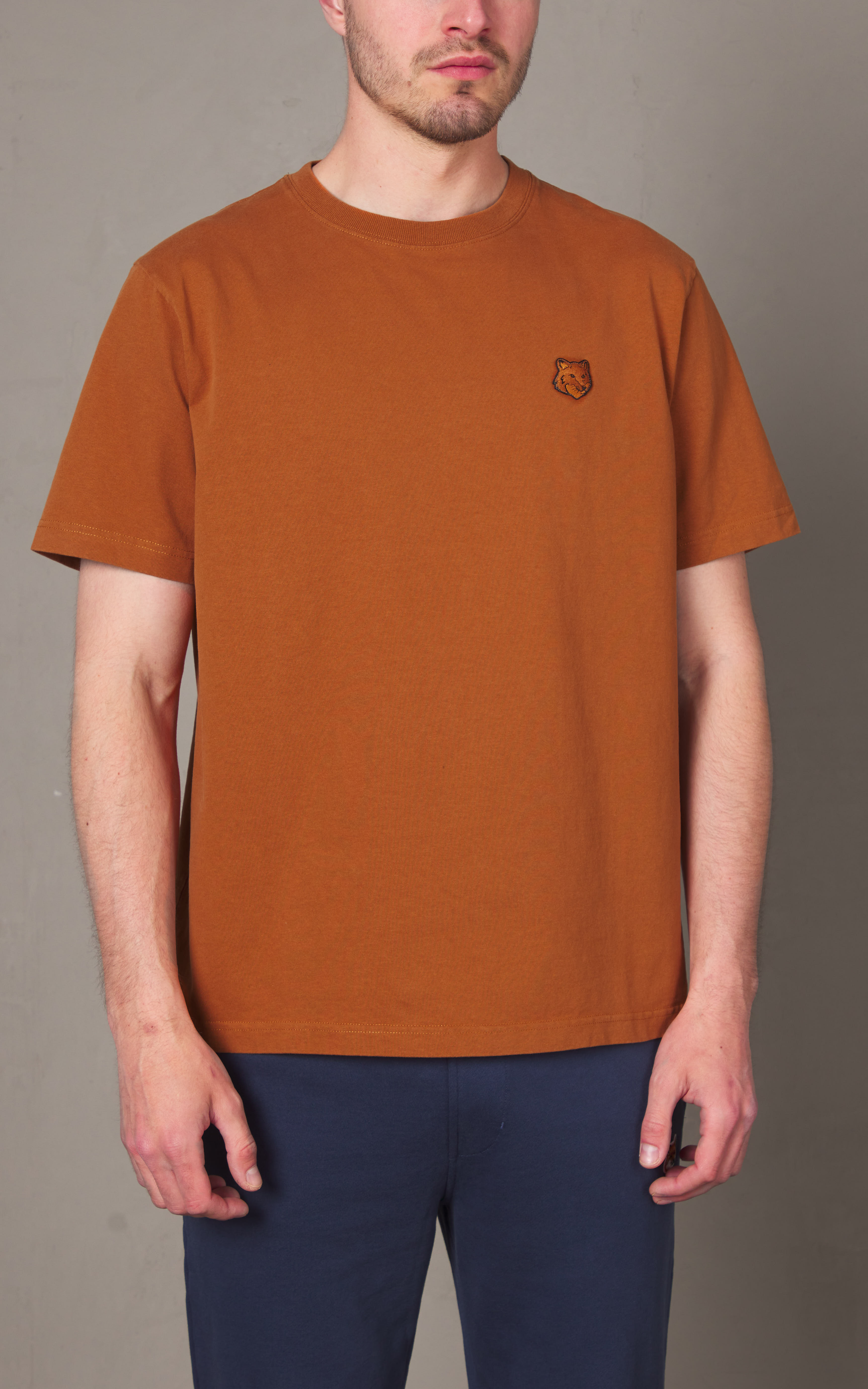 Maison Kitsuné Bold Fox Head Patch Comfort T-Shirt Tobacco