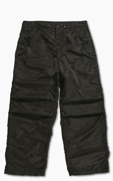 Engineered Garments Over Pant Black Flight Satin Nylon