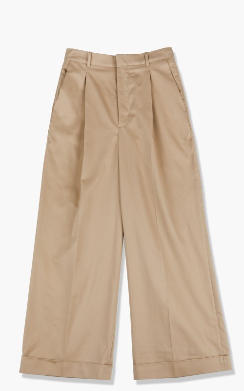 Hed Mayner Elongated Cuffed Pants Cotton Camel AW21_P44_CML/COT