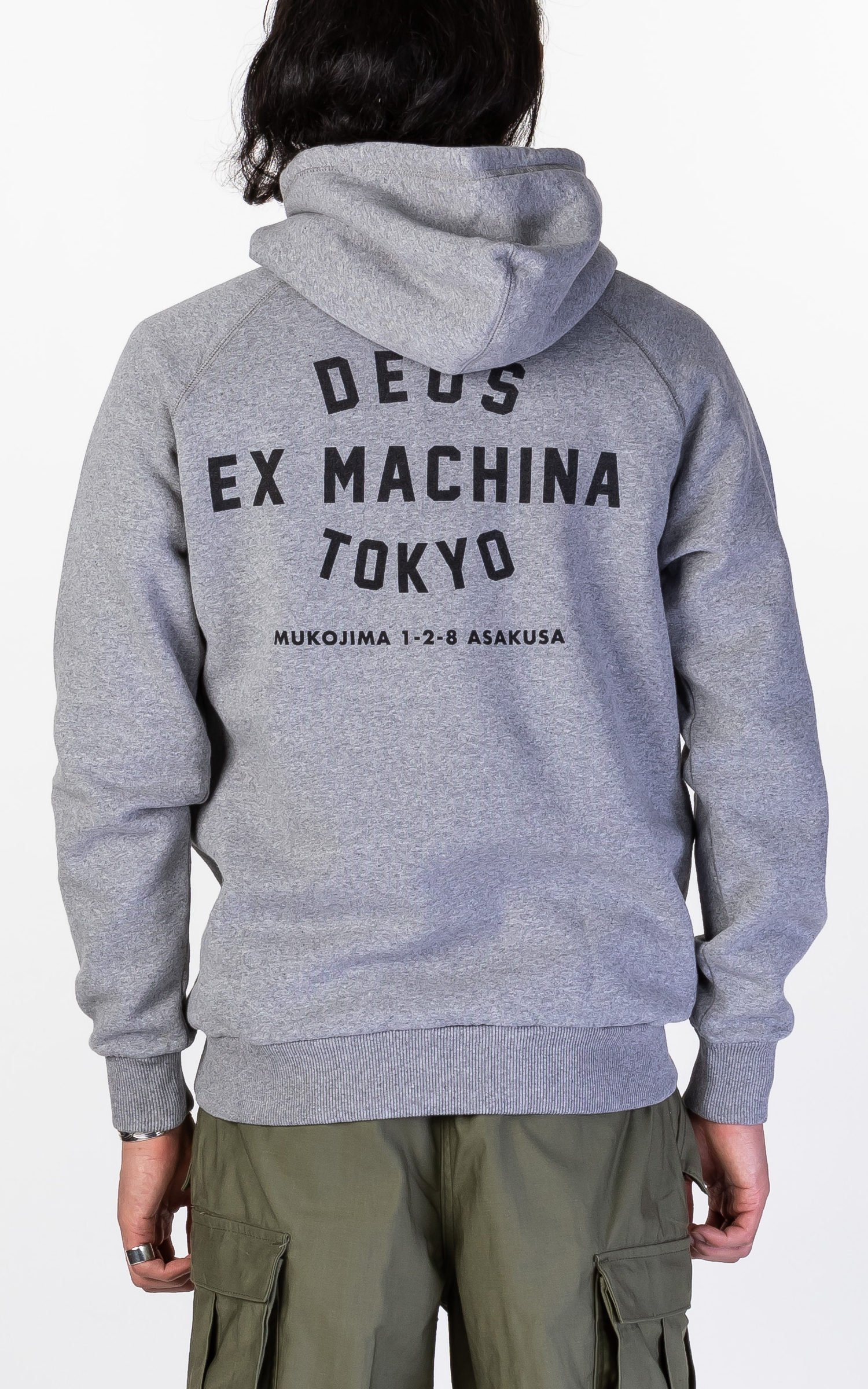 Deus Ex Machina Tokyo Address Hoodie Grey Melange | Cultizm