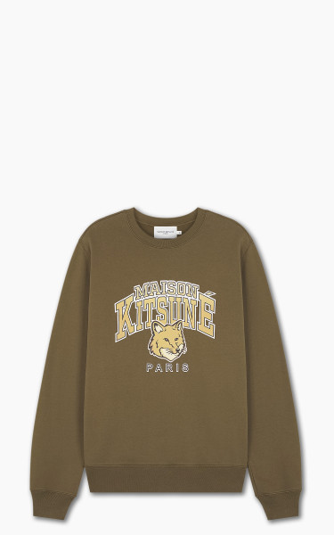 Maison Kitsuné Campus Fox Regular Sweatshirt Khaki