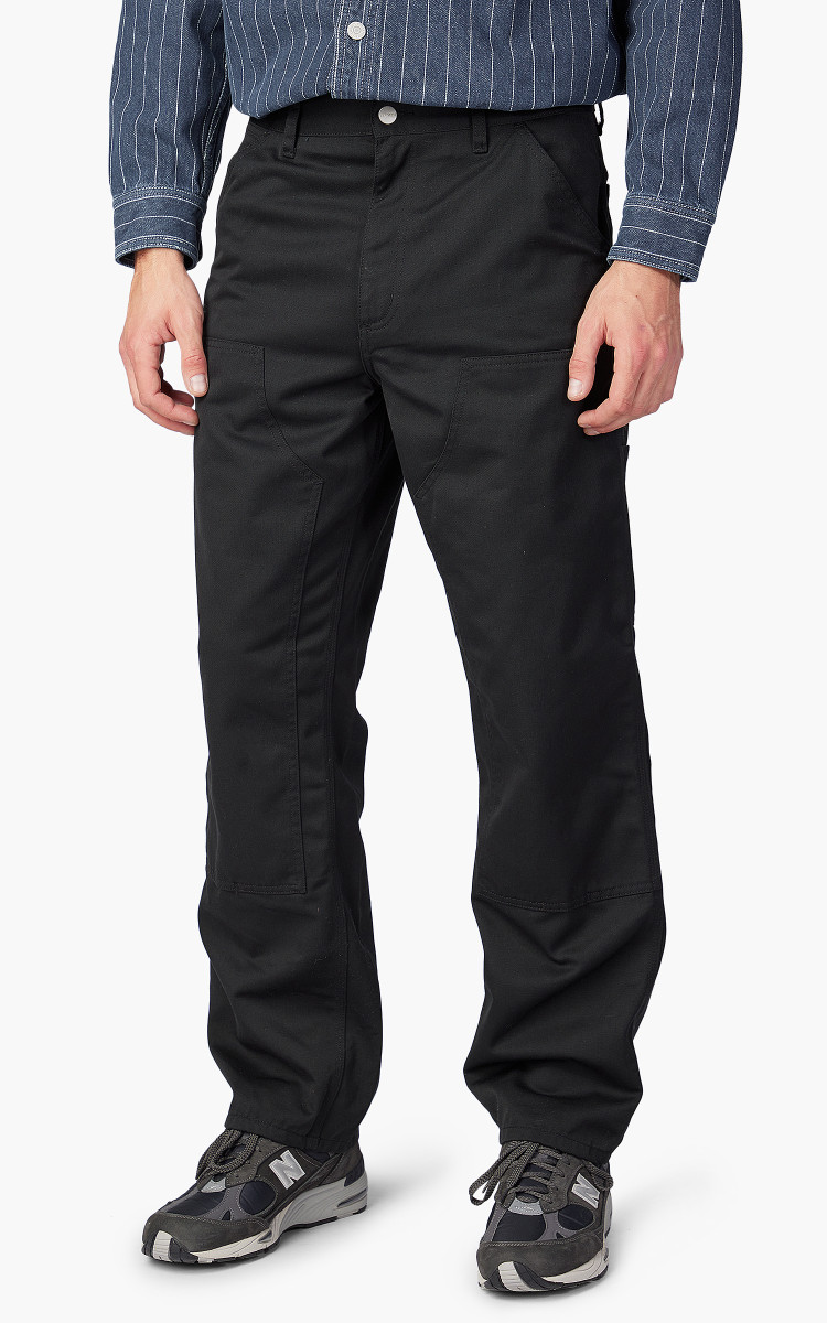 パンツ Carhartt WIP DOUBLE KNEE PANT 32inch BLK Carhartt WIP Double Knee Pant | Black (rinsed) | Official