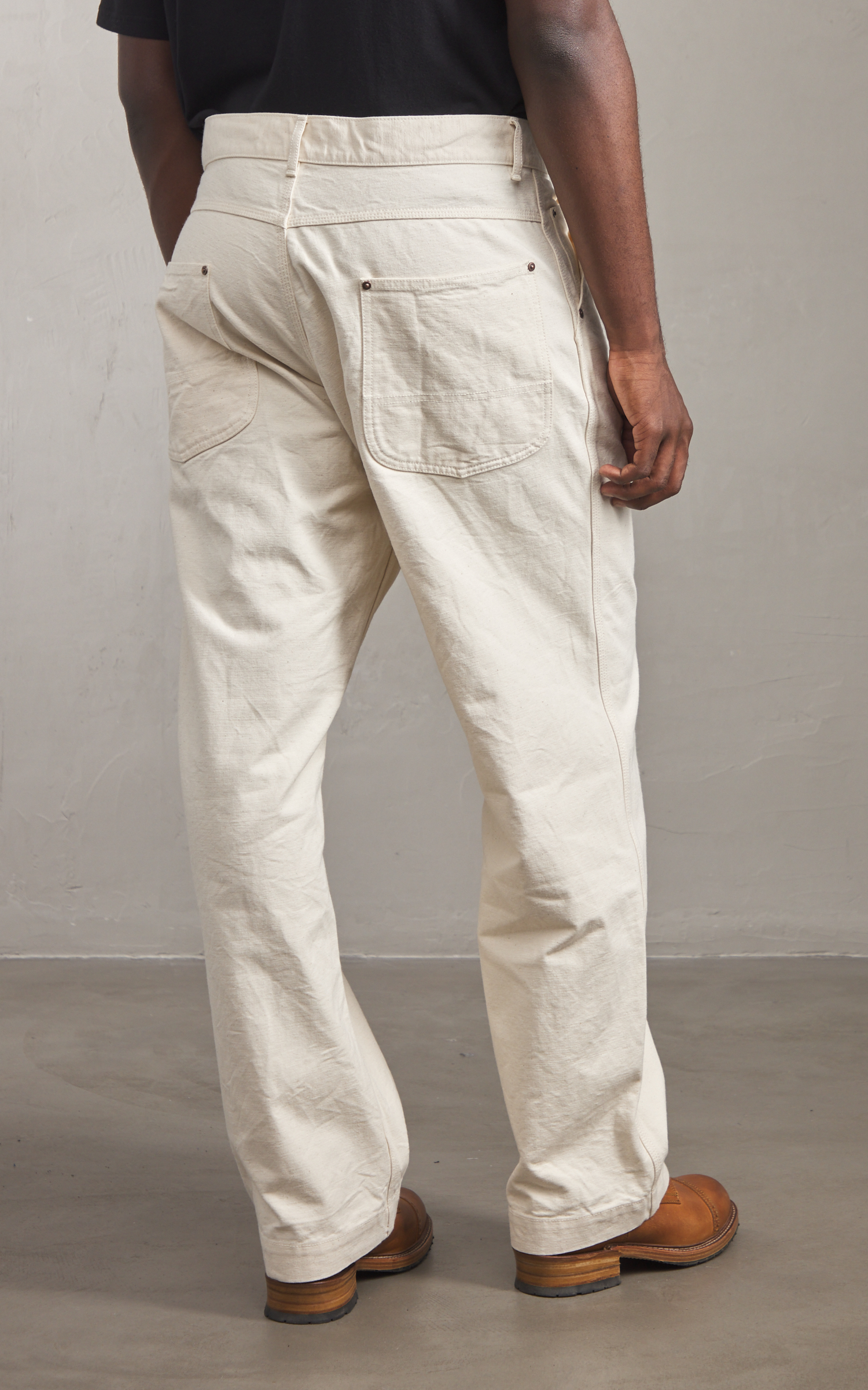 FOB Factory F0530 Cotton Duck Work Pants Ecru | Cultizm