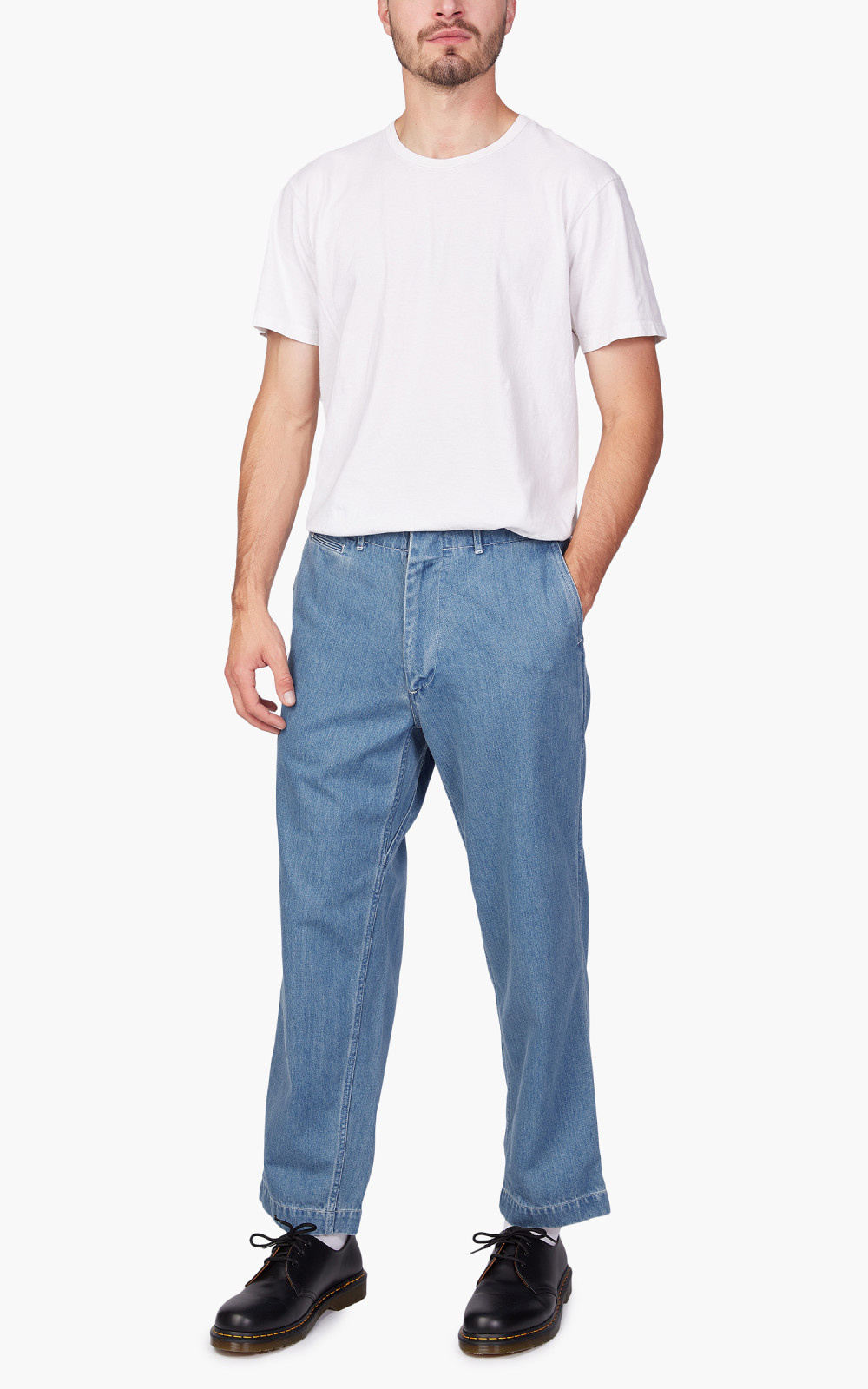 Nanamica Wide Denim Pants Indigo Bleach | Cultizm