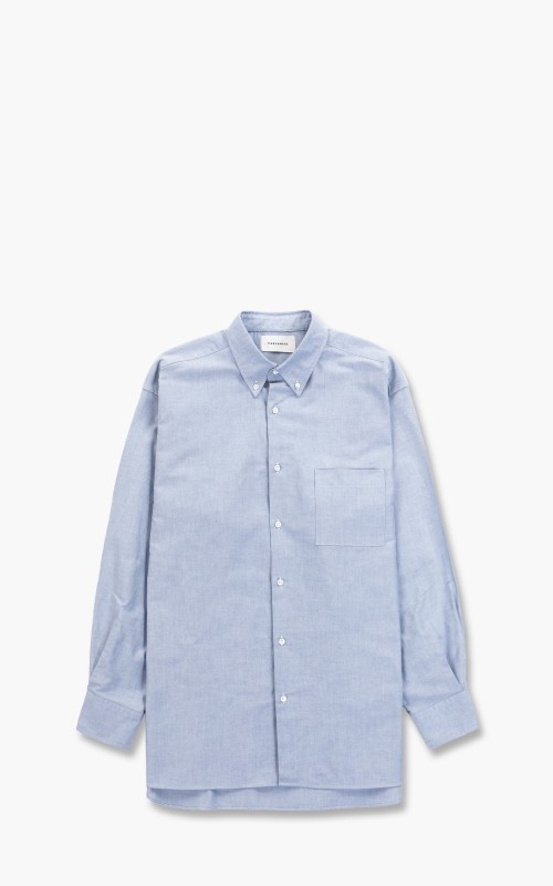 Markaware Confort Fit Polo Collar Shirt Organic Cotton Oxford Blue