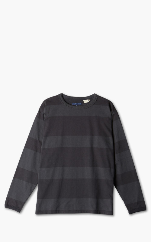 Levi's® Made & Crafted New Long Sleeve Tee Stripe Moonless Night/Dark Phantom