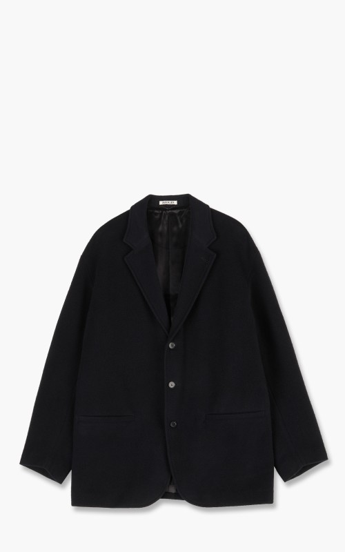Auralee Cashmere Wool Mosser Over Jacket Black A21AJ02MC-Black