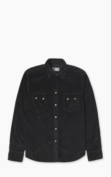 Tellason Cowboy Shirt Vell Millerighe Corduroy Black