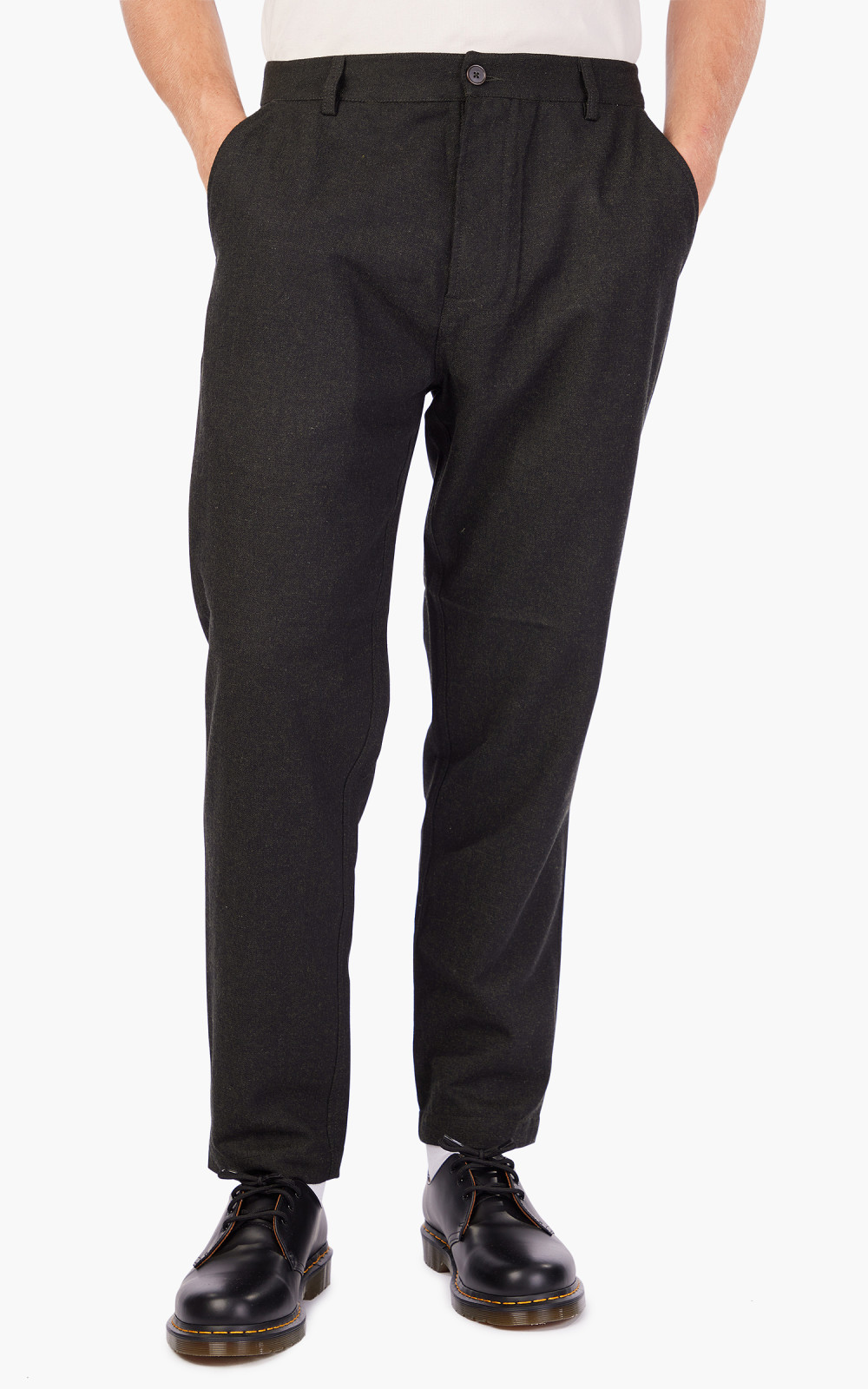 Universal Works Military Chino Italian Tweed Olive | Cultizm