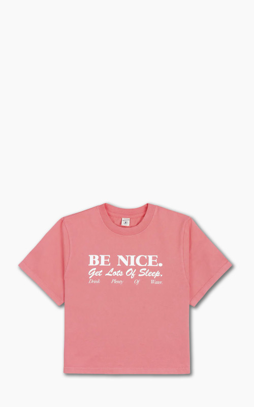 Sporty & Rich Be Nice Cropped T-Shirt Strawberry