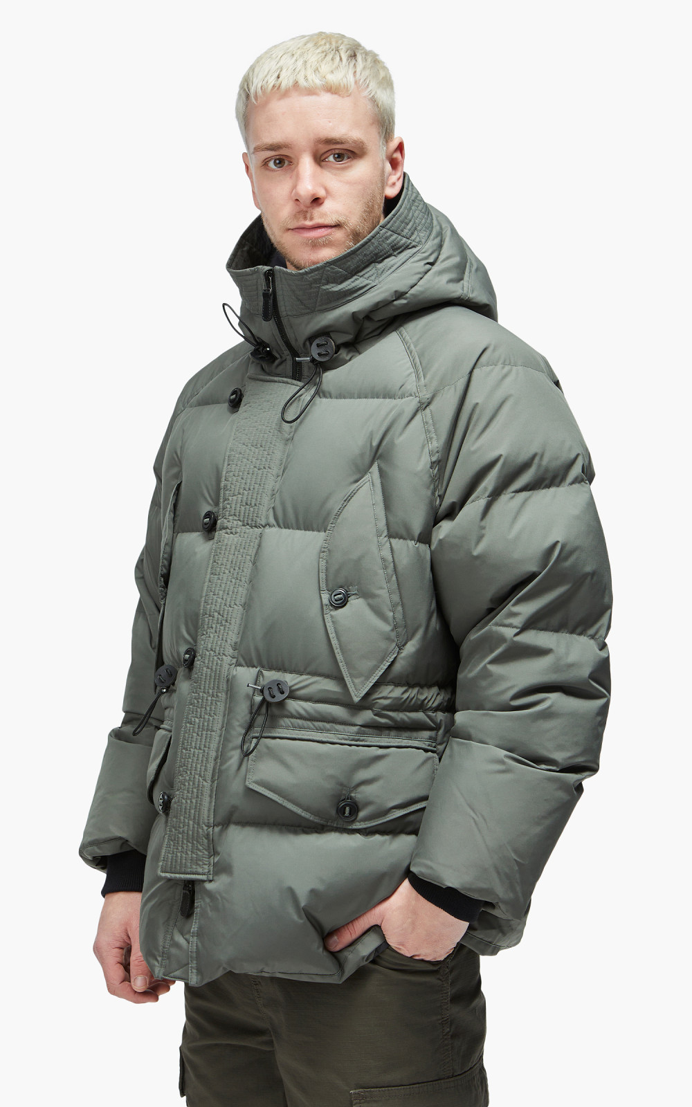 Eastlogue Windstorm Down Parka Olive Grey | Cultizm