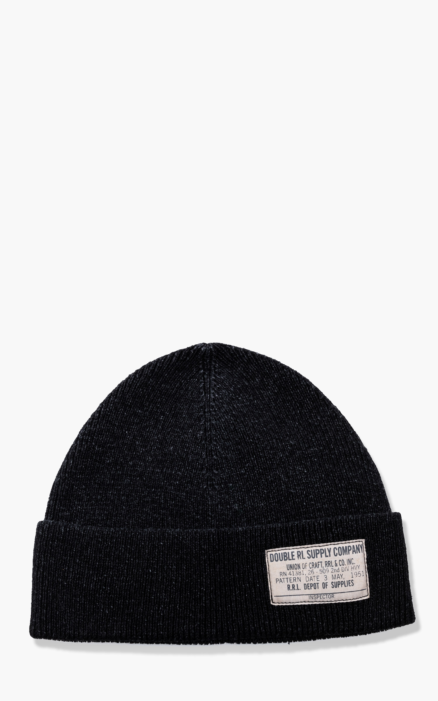 RRL Cotton Watch Cap Black Indigo | Cultizm