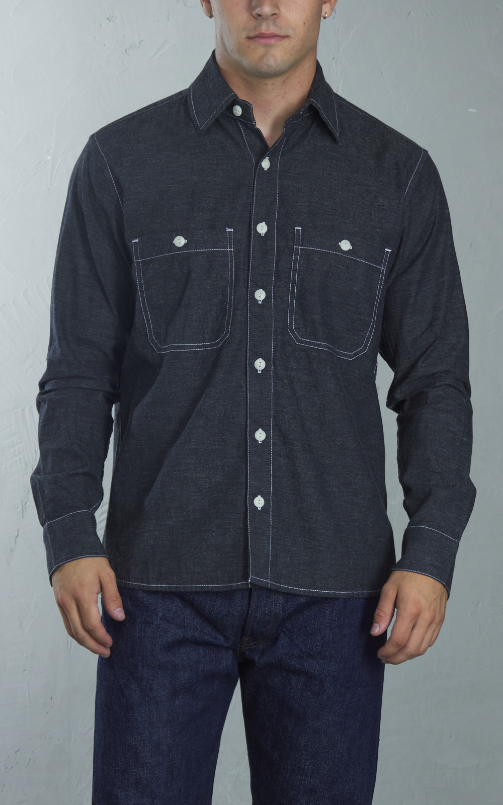 3SIXTEEN UTILITY SHIRT CHAMBRAY - BLACK – Reserve Supply Company