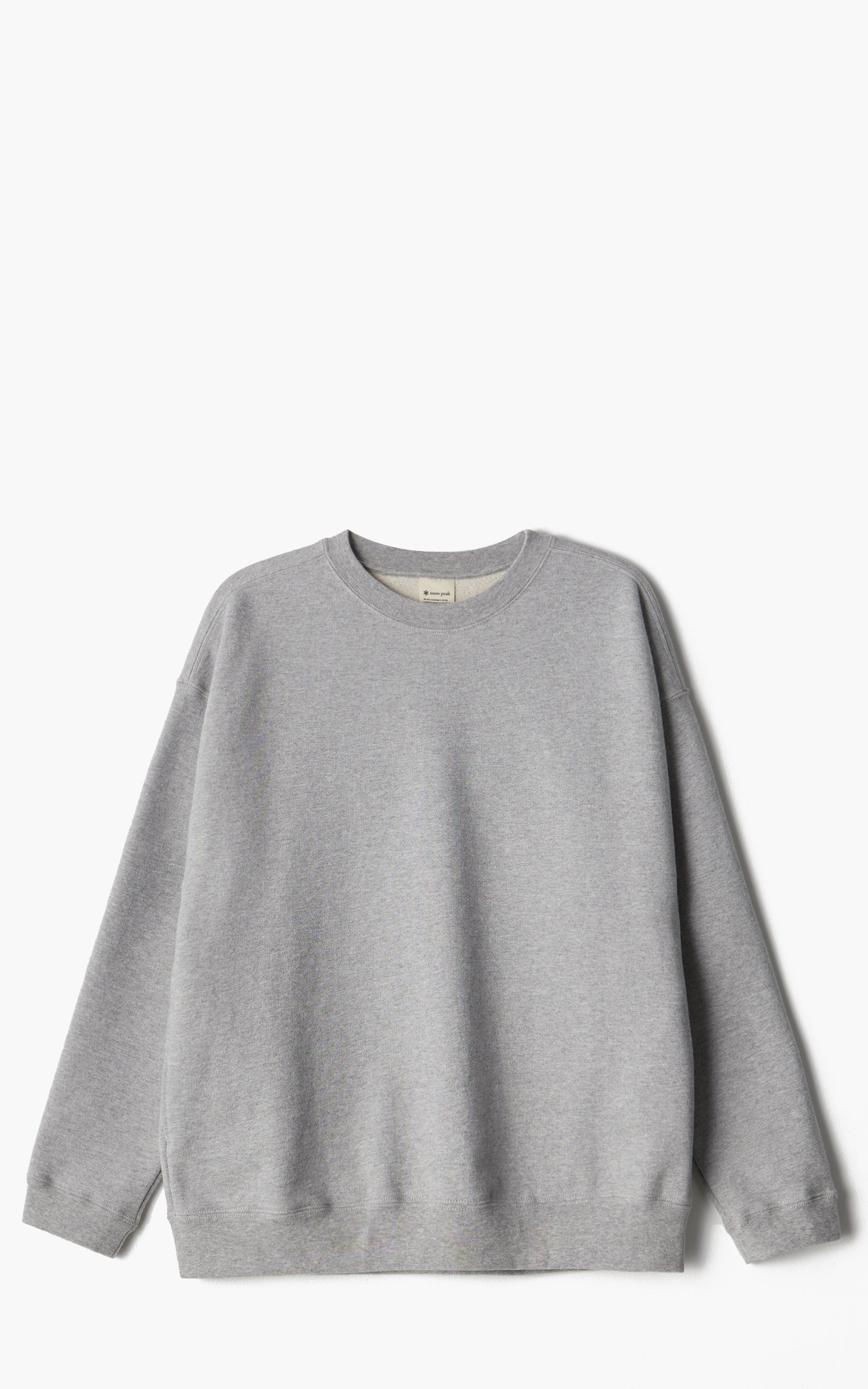 Snow Peak Recycled Cotton Sweat Crewneck Melange Grey | Cultizm
