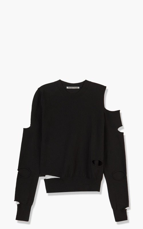 TheOpen Product Asymmetric Cut-Out Sweater Black GTO221KT005-Black