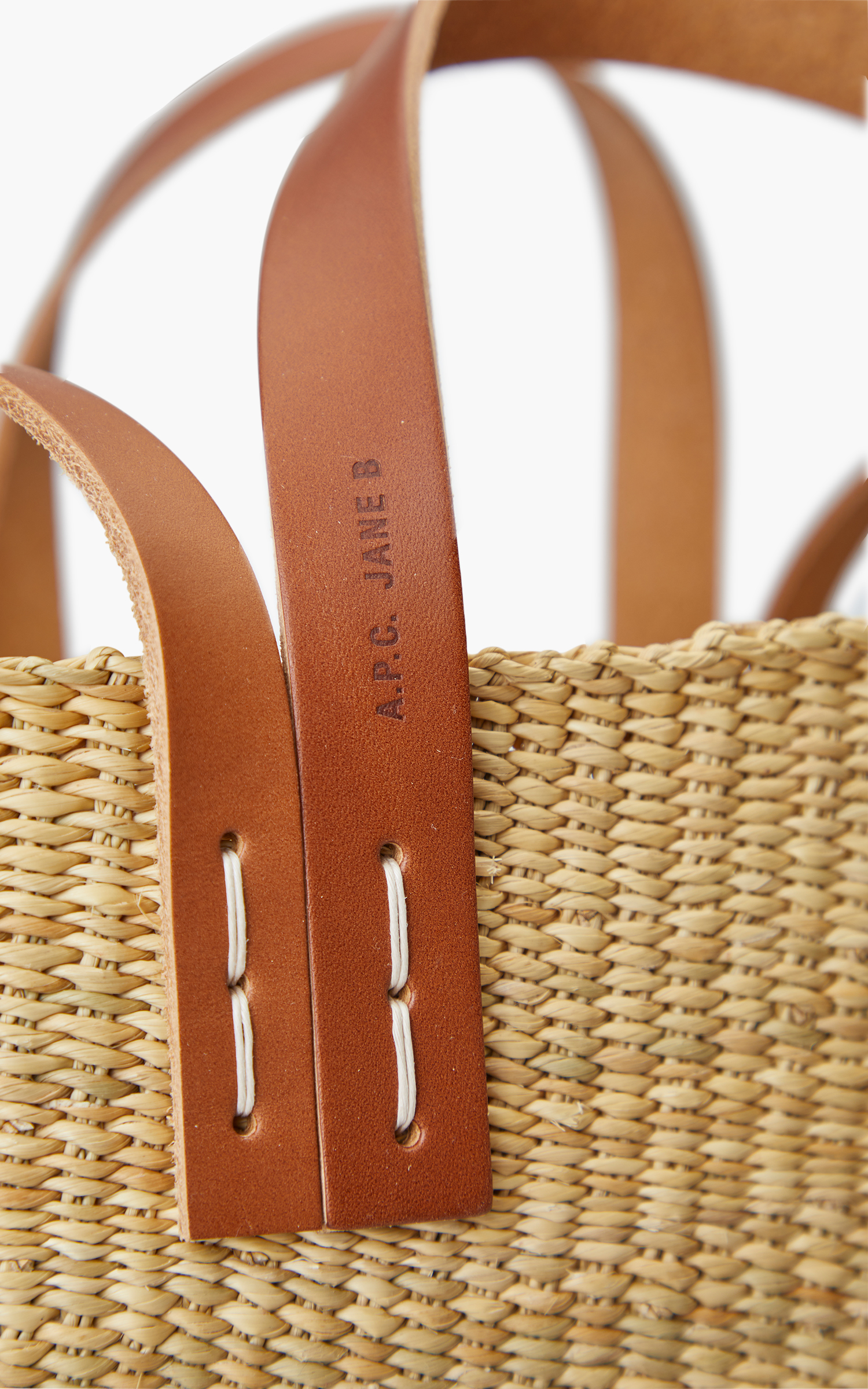 A.P.C. Panier Jeanne Wicker Basket Bag - Neutrals Bucket