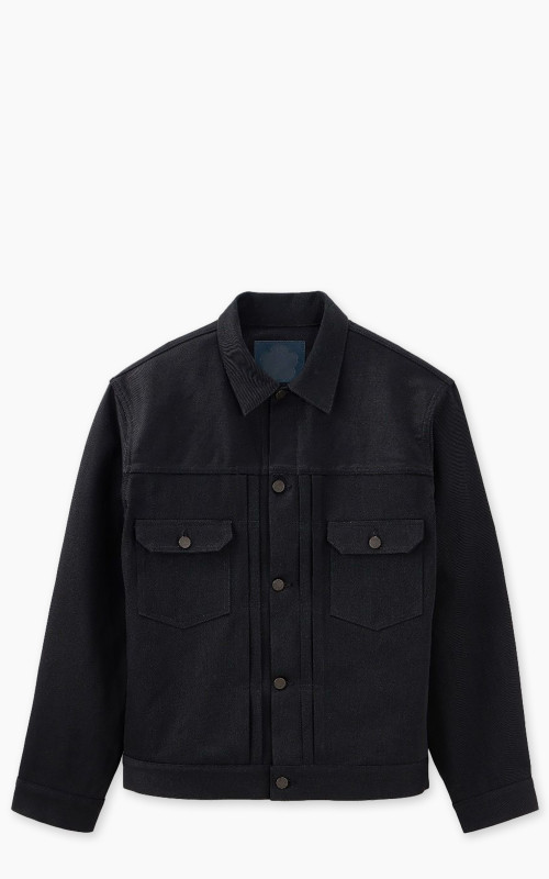 Momotaro Jeans MMGJ1002 Standard Type 2 Denim Jacket Black 14.7oz