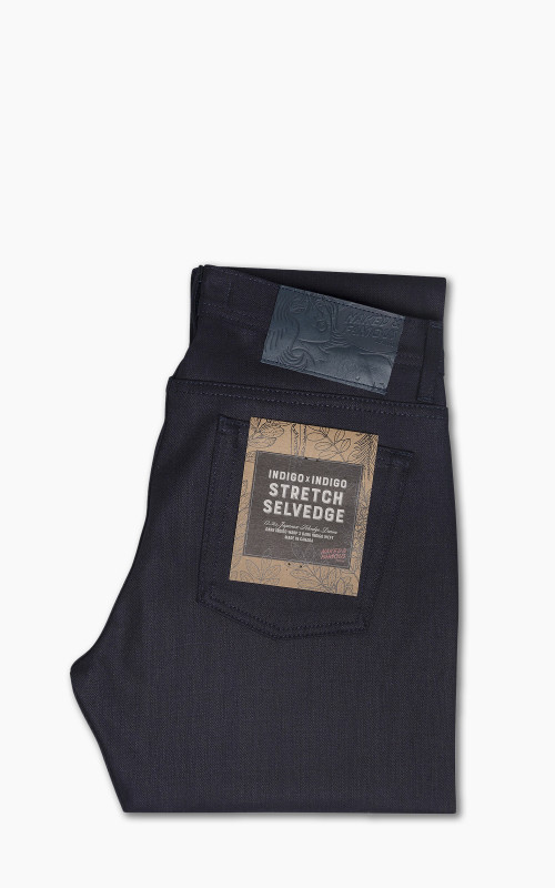 Naked & Famous Denim Weird Guy Indigo/Indigo Stretch Selvedge Dark Indigo 12oz