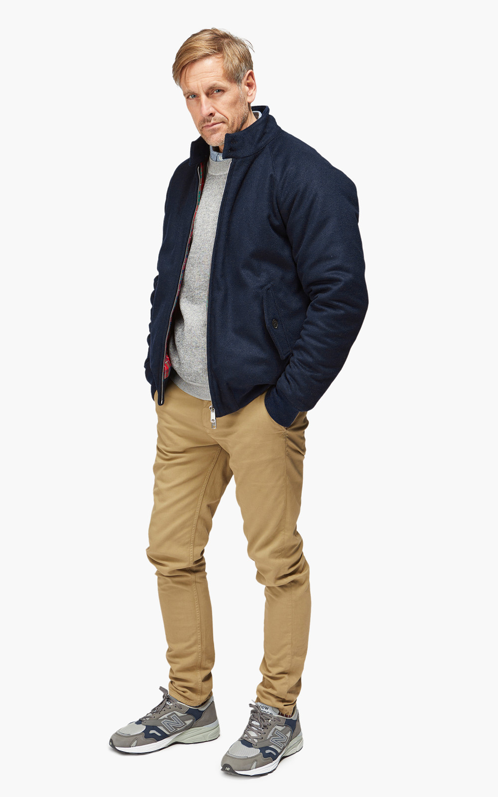 Baracuta G9 AF Melton Wool Classic Harrington Jacket Deep