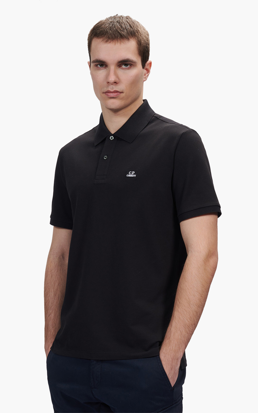 Tシャツ・カットソー C.P. Company Stretch cotton pique polo shirt C.P. Company - Stretch cotton piqué polo shirt blue - The Corner