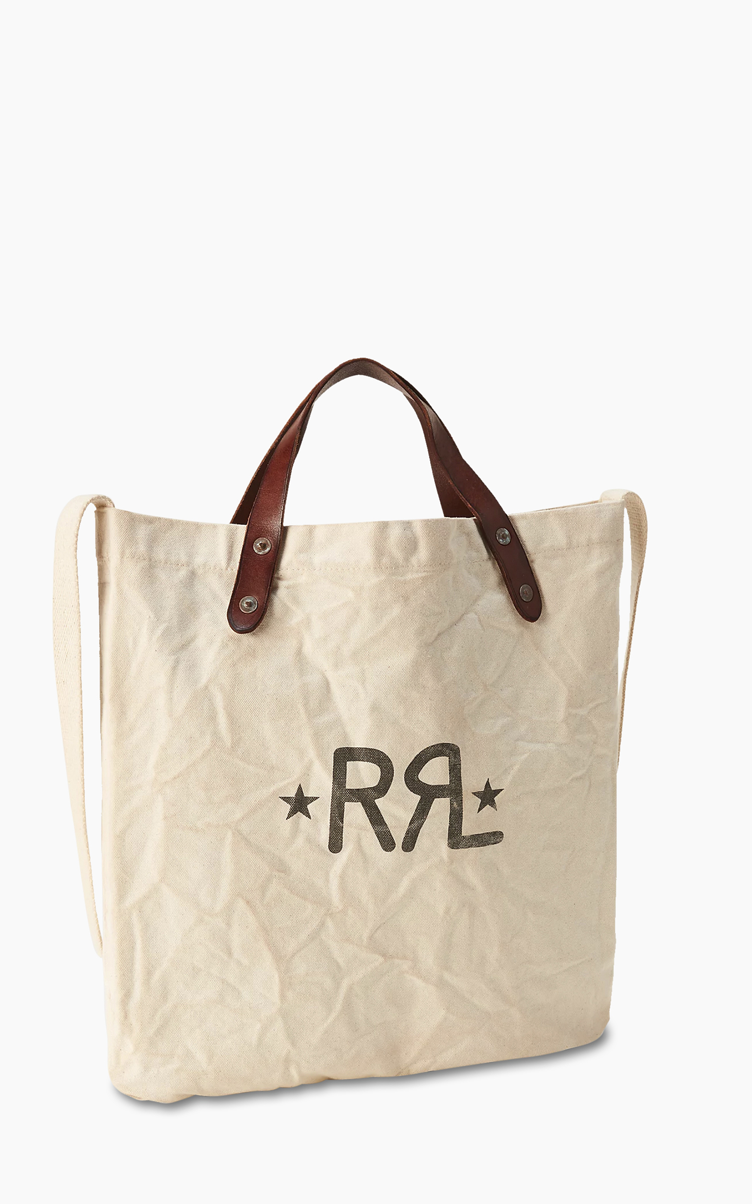 RRL Canvas Logo Market Tote Natural   Cultizm