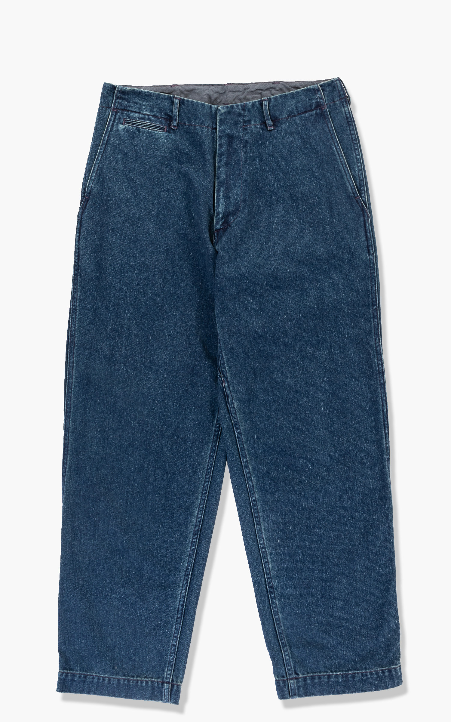 Nanamica Denim Wide Pants Indigo Bleach | Cultizm