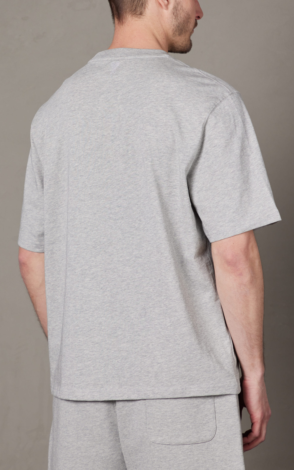 AMI Paris Ami Alexandre Mattiussi T-Shirt Heather Ash Grey